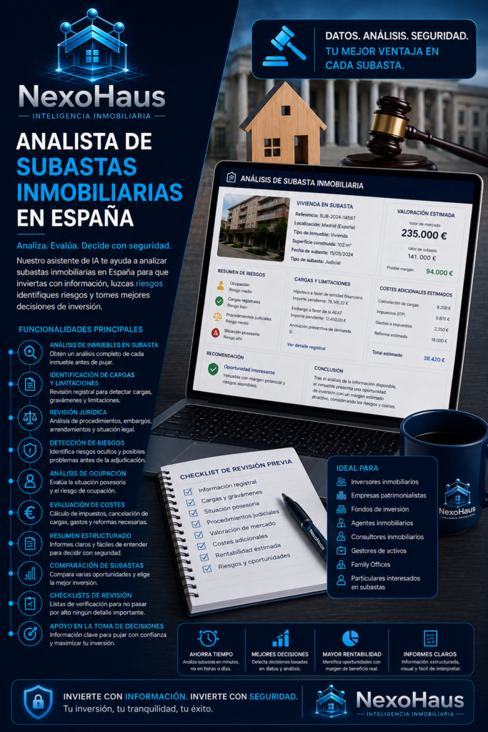 analista subastas inmobiliarias