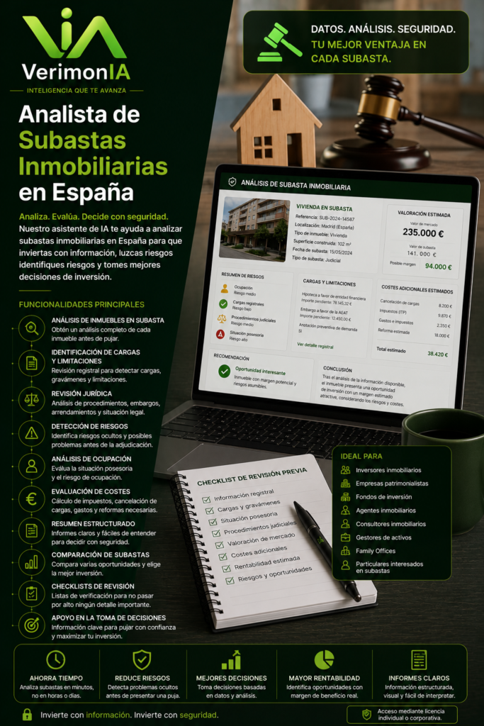 analista de subastas inmobiliarias