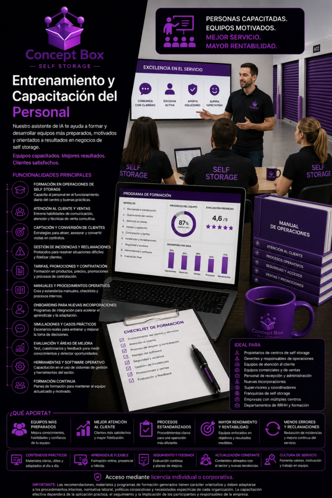 entrenamiento y capacitación personal