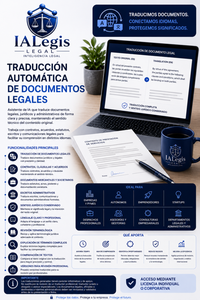 traducción automática documentos legales